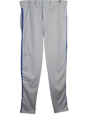 Powers Activewear Pants Men's Size 34 Grey Blue Stripe Sports Baseball Active